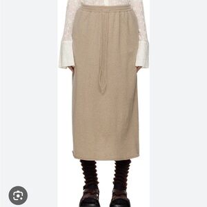 Cordera Taupe Cashmere Midi Skirt (OS)